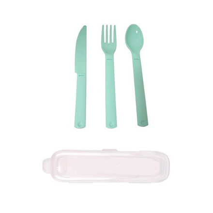 Picture of Gondol Cytlery Set 12 pcs (4 spoons + 4 Forks + 4 Knives) , 18.5 cm , Plastic G-674