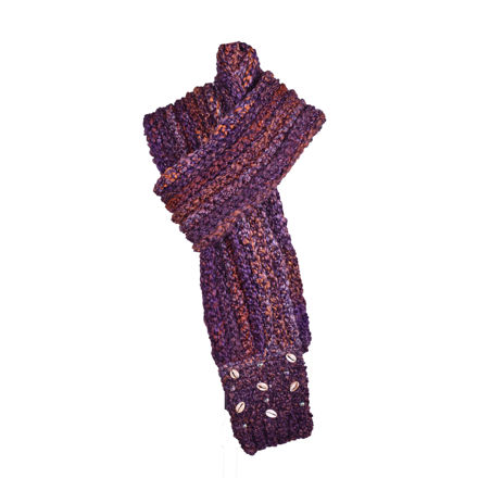 Picture of Bonita Girls Crochet Muffler & Gloves Set - Purple Gangah