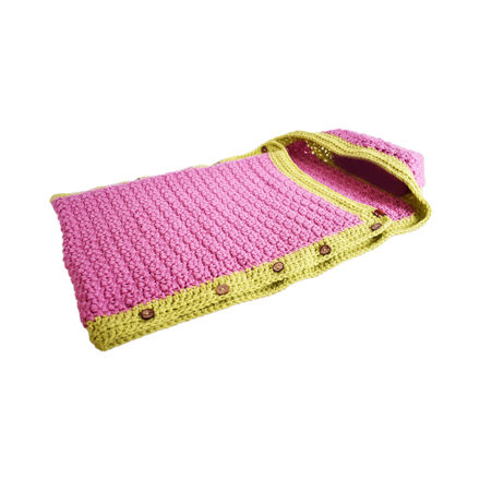 Picture of Bonita Crochet Baby Blanket 96×82 cm -Pink& Pistachio