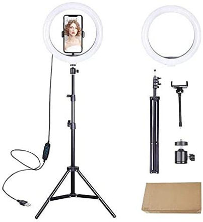 Picture of Ring Light 26m for make-up, model and products with a 2-meter stand, lighting and mobile