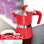 Picture of Pedrini Infinity Coffee Maker, Aluminium Red 3 tazze  Passion