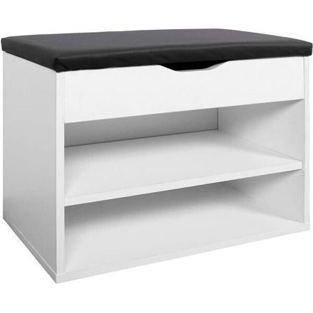 Picture of Home2go Shoes Storage with seat & shelf - White
model: HGF003-WH
