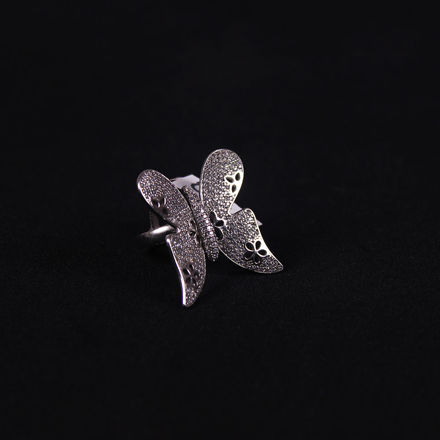 Picture of 925 Sterling Silver Butterfly-Shaped Women Ring