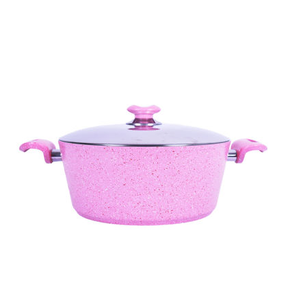 Picture of Azzurdy Turkish granite cookware set 9 pieces Pink