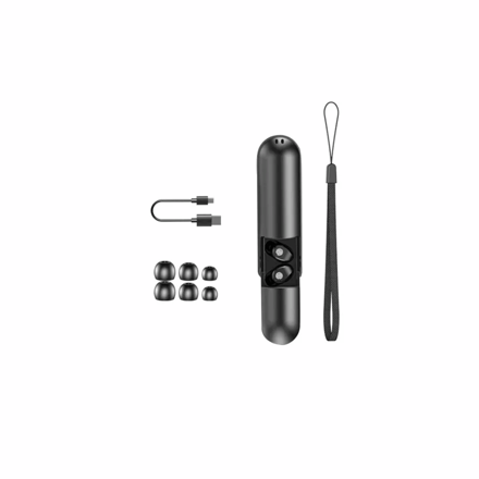 Picture of Bluetooth Headset - 3 in 1 -F7 Fan - with PowerBank + Headlight Black