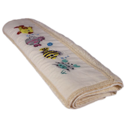Picture of Hand embroidered cotton towel, size 50*100, white color