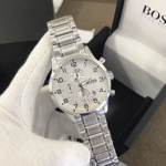 Picture of Original Hugo Boss Watch For Men Aeroliner 1513182
with white dial
stainless steal belt with silver color