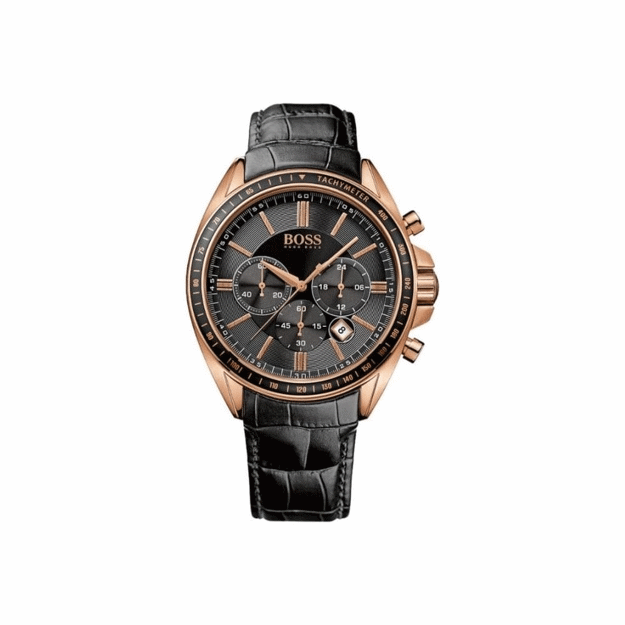 Picture of HUGO BOSS 1513092 MEN ROSE GOLD DRIVERS SPORTS

