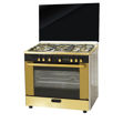 Picture of Sackiti Magic Cook Stainless Steel Cooker TESK6090FG, 60×90 cm , 5 gas burners , Black/Gold